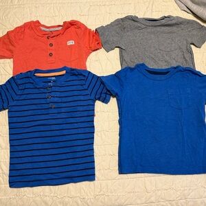 Simple Kids' Red, Gray, and Blue T-Shirt Set